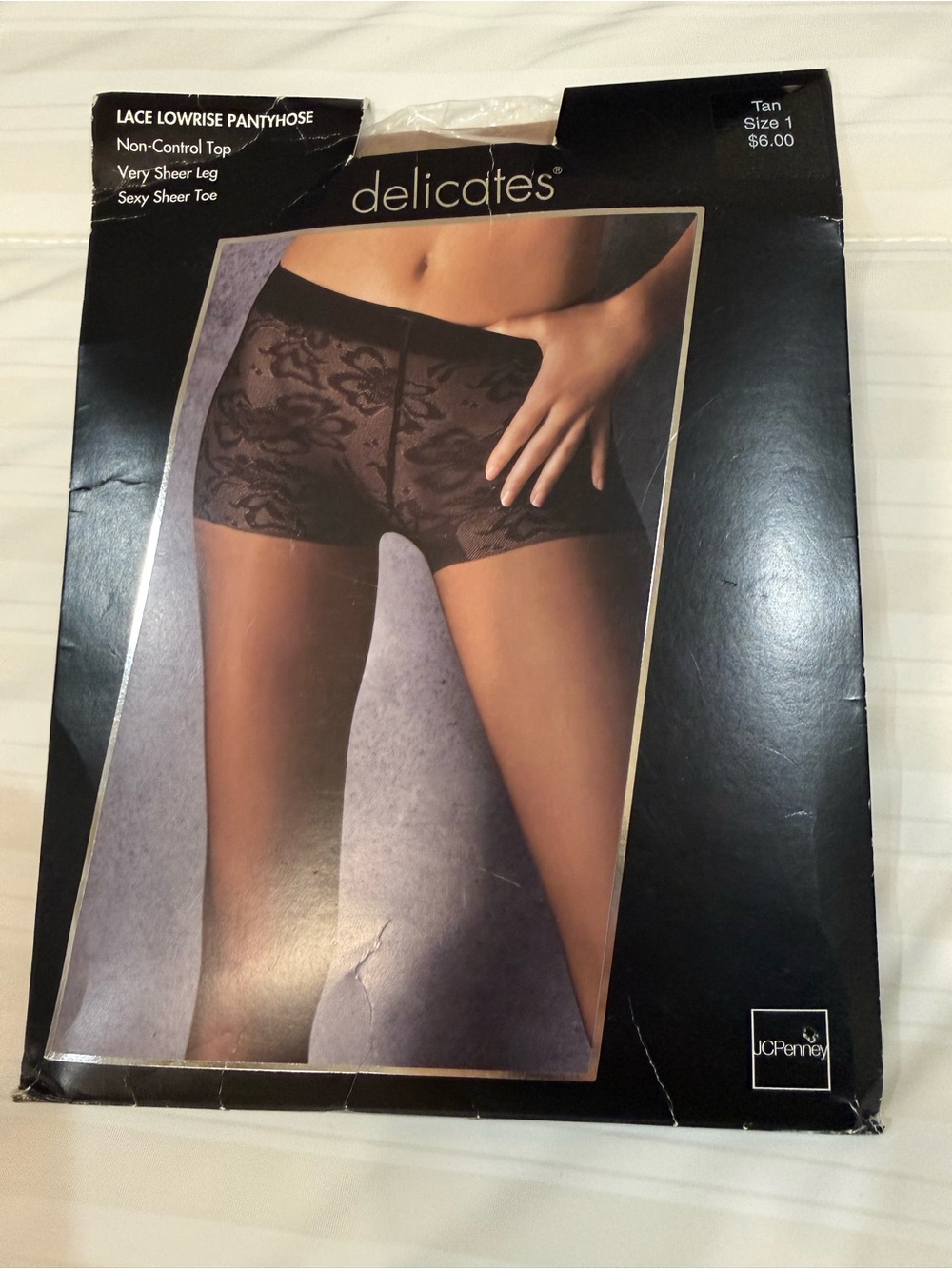 Vintage delicates Sheer Lace Low-Rise Pantyhose - Tan